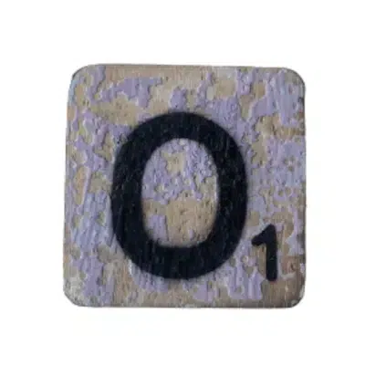 Houten Scrabble Letter O - Paars