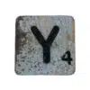 Houten Scrabble Letter Y - Lichtblauw