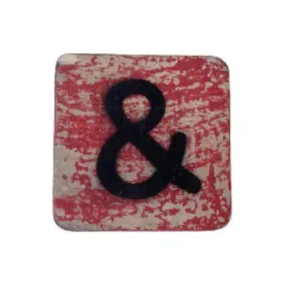Houten Symbool EN - Rood