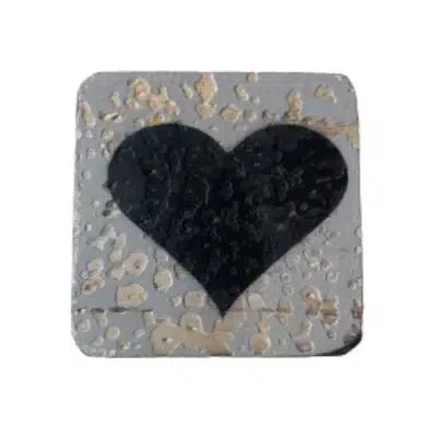 Houten Symbool Hart - Grijs