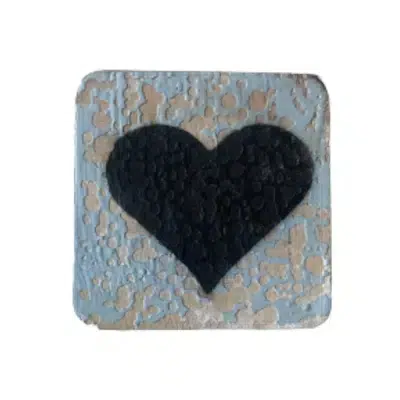 Houten Symbool Hart - Lichtblauw