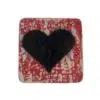 Houten Symbool Hart - Rood