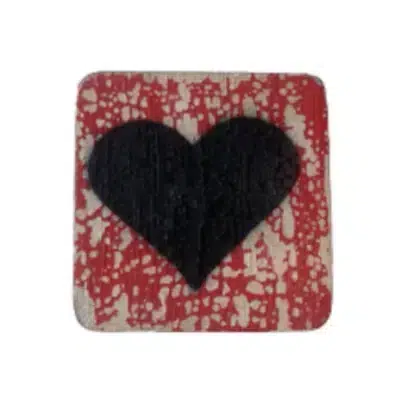 Houten Symbool Hart - Rood