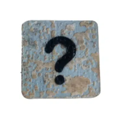 Houten Symbool Vraagteken - Lichtblauw Houten Symbool Vraagteken - Lichtblauw