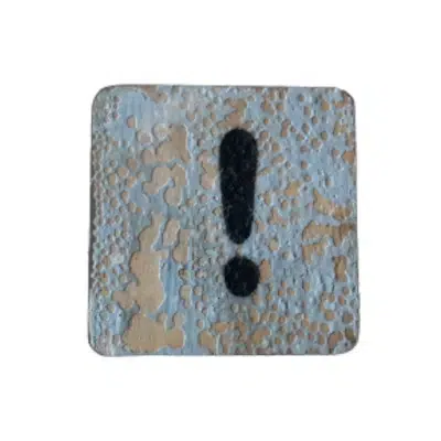 Uitroepteken Lichtblauw Houten symbool Uitroepteken Lichtblauw