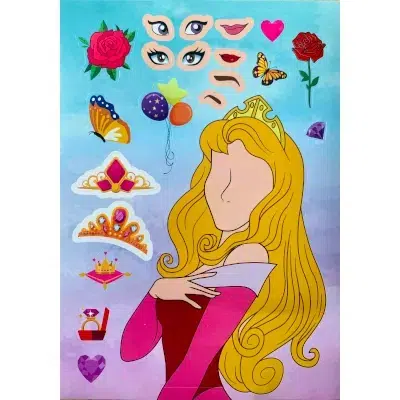 Disney prinses stickers - 4 Disney prinses stickers - Doornroosje
