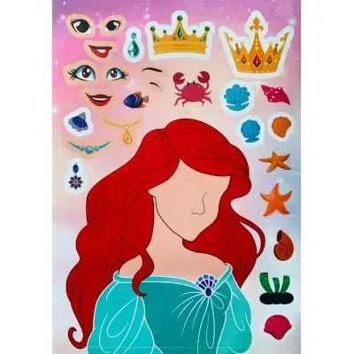 Disney prinses stickers - 5 Disney prinses stickers - Ariel