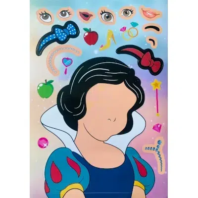 Disney prinses stickers - 6 Disney prinses stickers - Sneeuwwitje