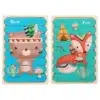 Houten puzzel 2 in 1 | Beer - Vos