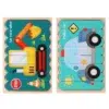 Houten puzzel 2 in 1 | Graafmachine en Politieauto