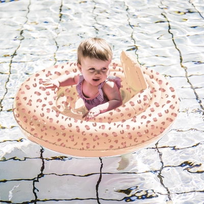 Baby Zwemband Panterprint Oud Roze