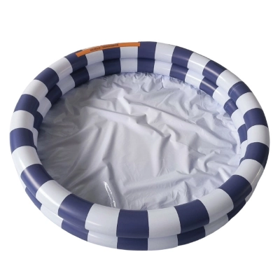 Kinder Zwembad Blauw Wit Gestreept Ø 100 cm - 1 Kinder Zwembad Blauw Wit Gestreept Ø 100 cm