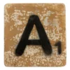 Houten Scrabble Letter A - Bruin - 10x10