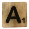 Houten Scrabble Letter A - Naturel - 10x10