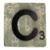 Houten Scrabble Letter C - Groen - 10x10