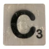 Houten Scrabble Letter C - Lichtgrijs - 10x10