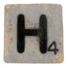 Houten Scrabble Letter H – Grijs-Blauw Houten Scrabble Letter H - Grijs-Blauw - 10x10