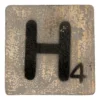 Houten Scrabble Letter H – Lichtgrijs Houten Scrabble Letter H - Lichtgrijs - 10x10