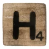 Houten Scrabble Letter H – Naturel Houten Scrabble Letter H - Naturel - 10x10