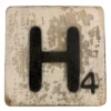 Houten Scrabble Letter H – Wit Houten Scrabble Letter H - Wit - 10x10