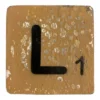 Houten Scrabble Letter L - Bruin - 10x10
