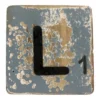 Houten Scrabble Letter L - Grijs-Blauw - 10x10