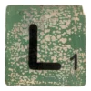 Houten Scrabble Letter L - Groen - 10x10