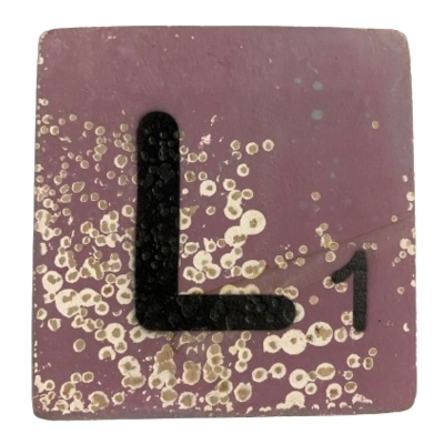 Houten Scrabble Letter L - Paars - 10x10