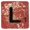 Houten Scrabble Letter L - Rood - 10x10