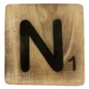 Houten Scrabble Letter N - Naturel - 10x10