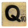Houten Scrabble Letter Q - Oranje - 10x10