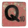 Houten Scrabble Letter Q - Rood - 10x10