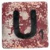 Houten Scrabble Letter U - Donkerrood 10x10 cm
