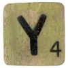 Houten Scrabble Letter Y - Lichtgroen