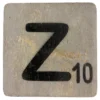 Houten Scrabble Letter Z - Grijs - 10x10