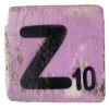 Houten Scrabble Letter Z - Helder Paars