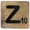 Houten Scrabble Letter Z - Naturel - 10x10