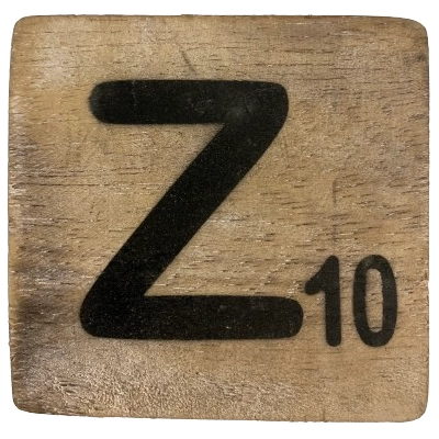Houten Scrabble Letter Z - Naturel - 10x10