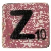 Houten Scrabble Letter Z - Paars-Roze