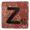 Houten Scrabble Letter Z - Rood - 10x10