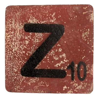 Houten Scrabble Letter Z - Rood - 10x10
