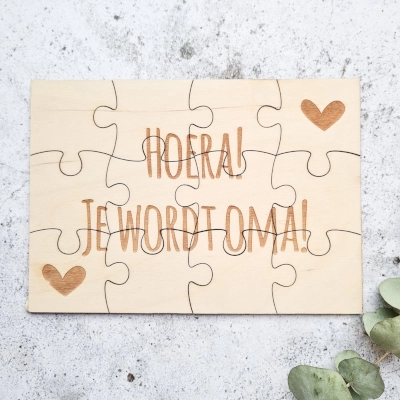 Houten puzzel | Hoera! Je wordt oma!