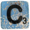 Houten Scrabble Letter C - Donkerblauw Houten Scrabble Letter C - Donkerblauw