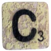 Houten Scrabble Letter C - Geel Houten Scrabble Letter C - Geel