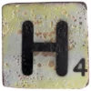 Houten Scrabble Letter H - Olijfgroen