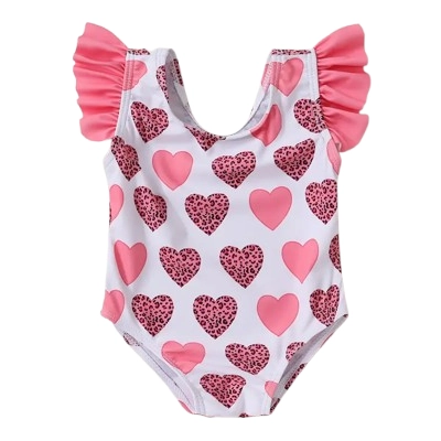 2-delige Badpakset hartjespatroon