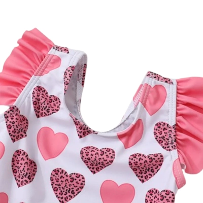 2-delige Badpakset hartjespatroon