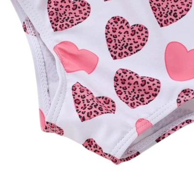 2-delige Badpakset hartjespatroon