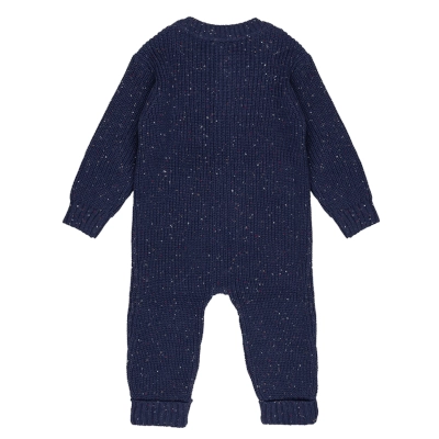 Frogs and Dogs - Sprinkle Knit Onesie - Patriot Blue - Achterkant - 25090009 Frogs and Dogs - Sprinkle Knit Onesie Blauw - 25090009