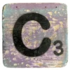 Houten Scrabble letter C - Donkerpaars Houten Scrabble letter C - Donkerpaars
